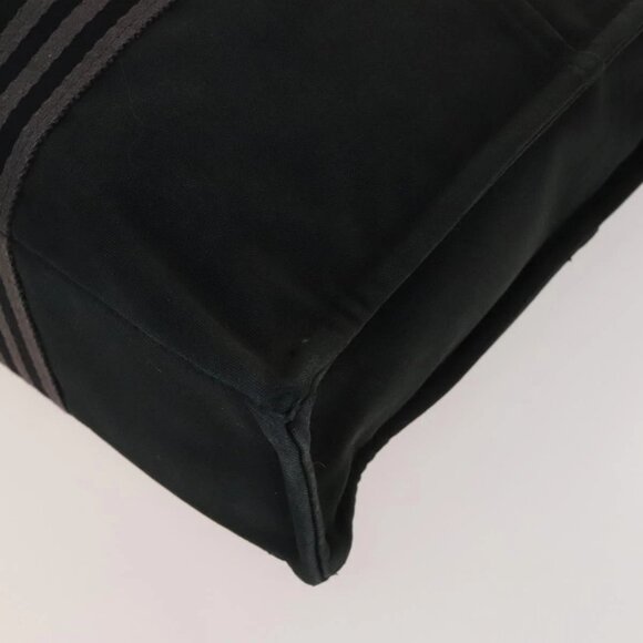HERMES Fourre Tout MM Tote Bag Canvas 2Set Navy Black - Picture 7 of 16